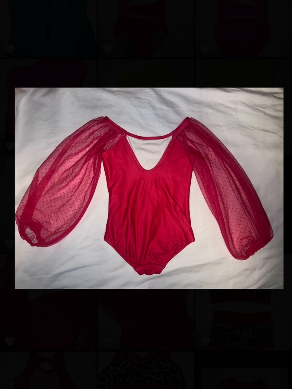 cheeky plum Hot Pink Puff-Sleeve Dance Leotard